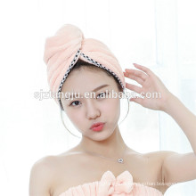 China Lieferant 25 * 65 cm, 300gsm Haar Trocknen Handtuch mit Tasten
